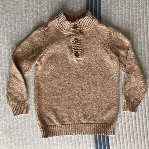 Boy’s Tan Carters Sweater with 3 Button Collar - Size 5